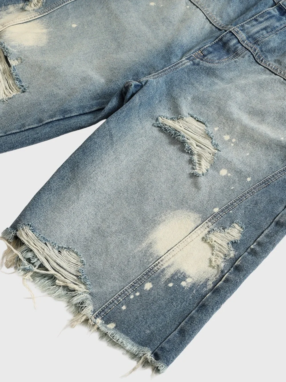 HOMME + FEMME Nomad Studded Denim Shorts